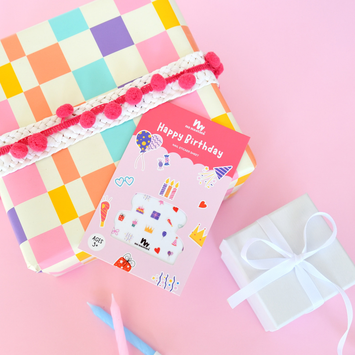 Cute Kids Birthday Nail Stickers