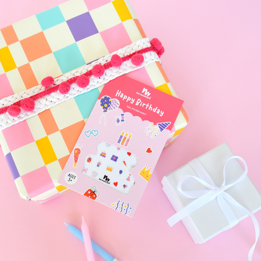 Cute Kids Birthday Nail Stickers