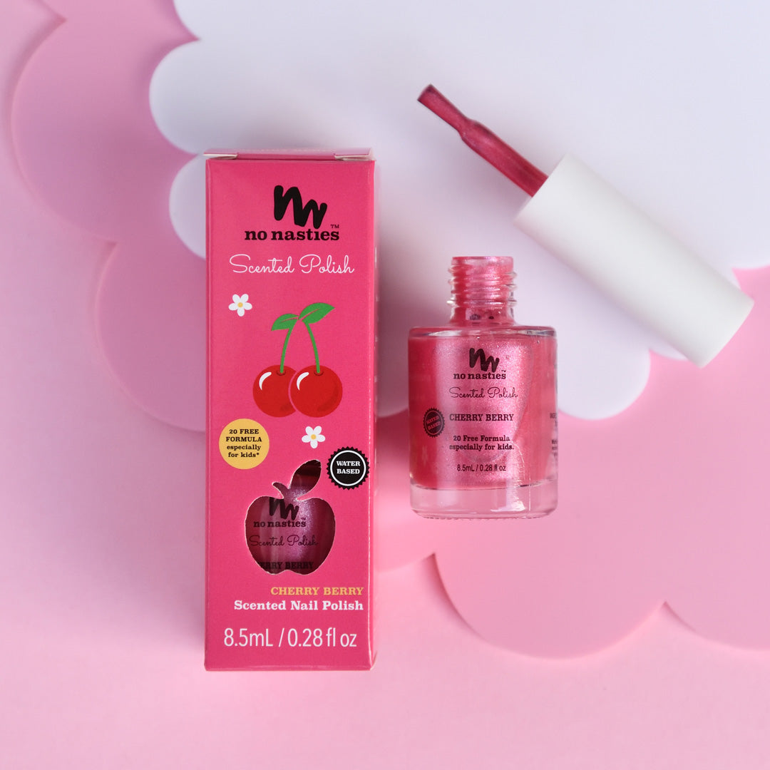 20 FREE Scented Kids Polish Cherry Berry -  Bright Pink