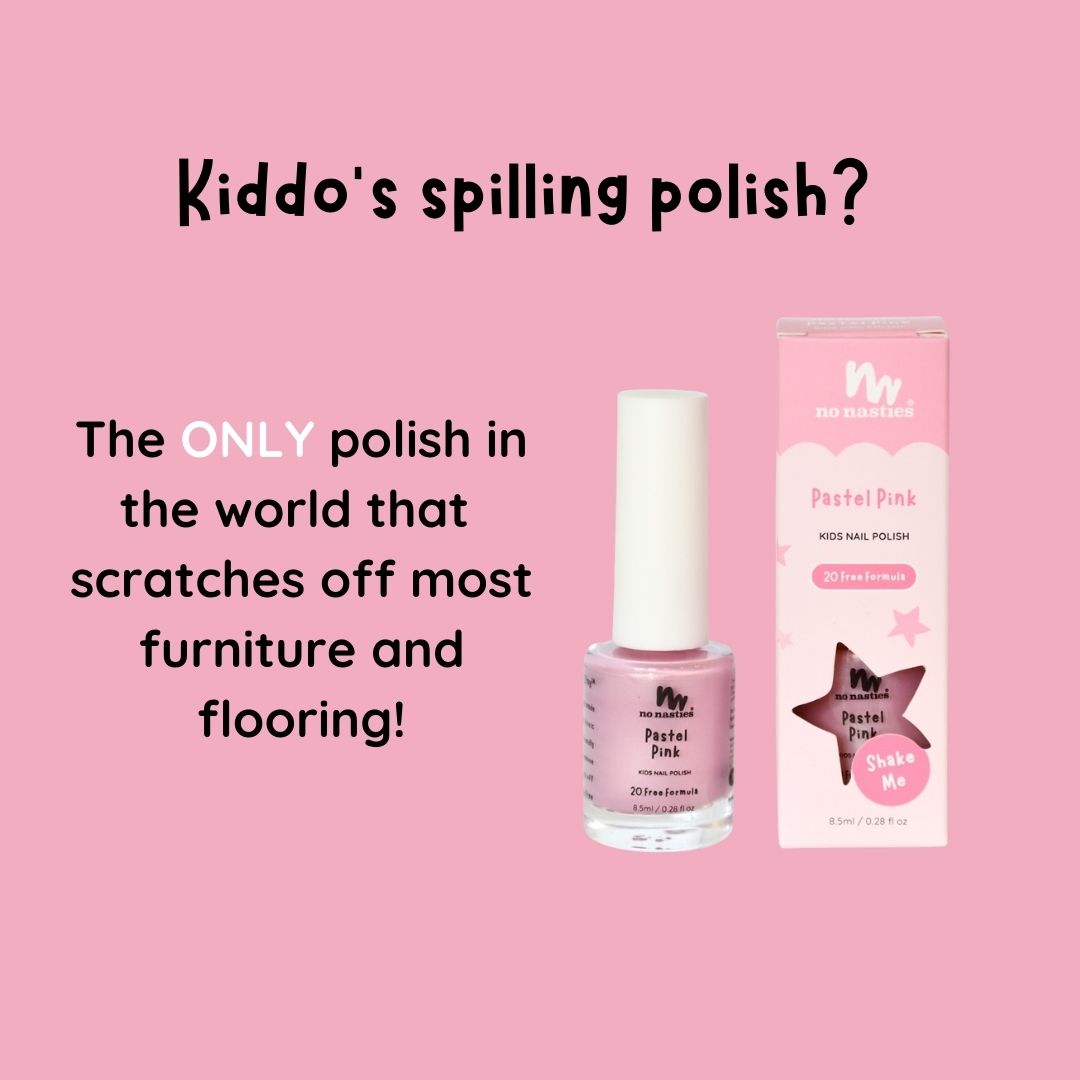 Pastel Pink Water-Based Kids Nail Polish