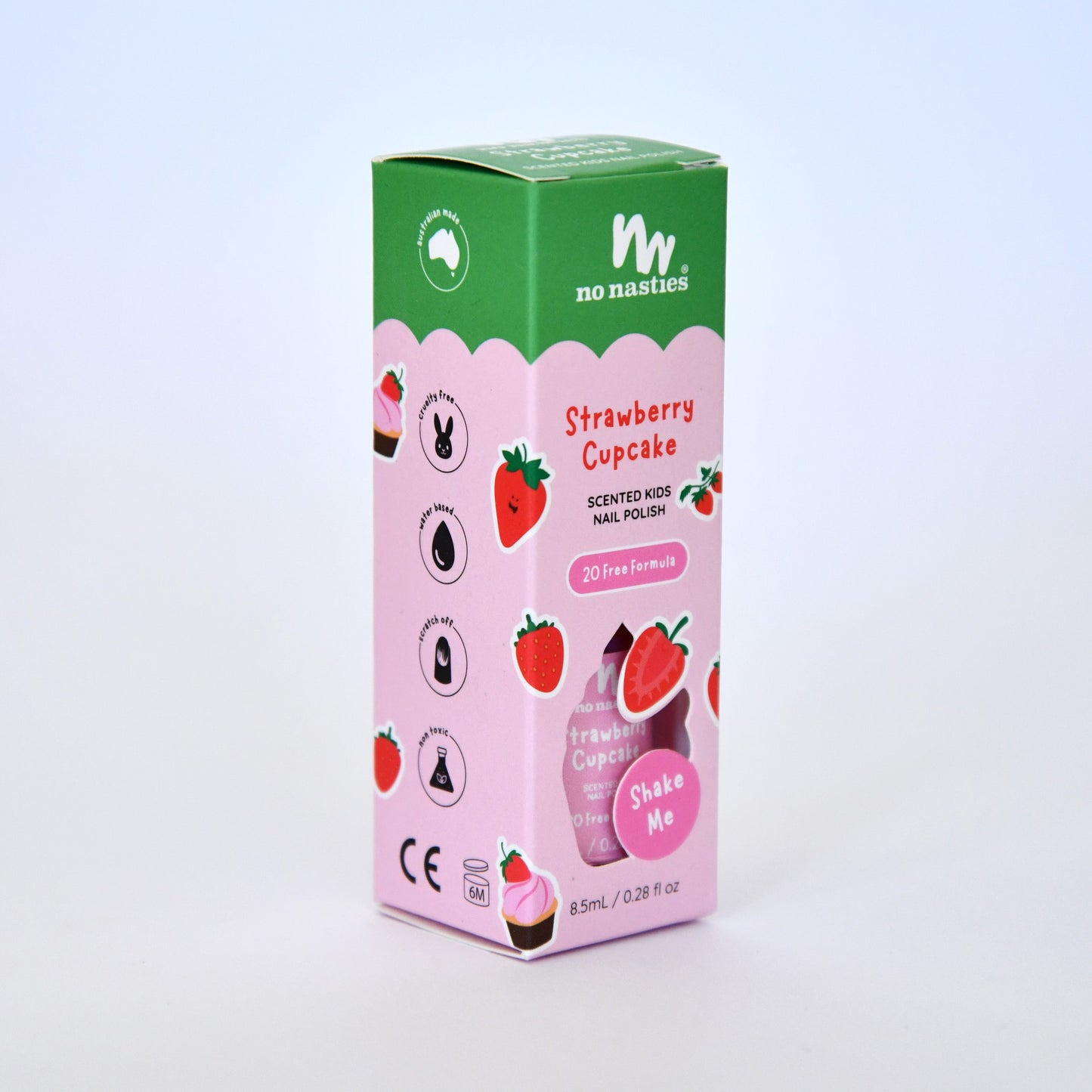 20 FREE Scented Kids Polish Strawberry Cupcake - Pastel Pink