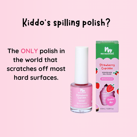 20 FREE Scented Kids Polish Strawberry Cupcake - Pastel Pink