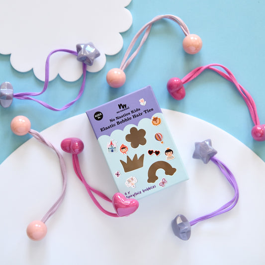 Cute Three Pack Bobbles Elastics Set for Kids