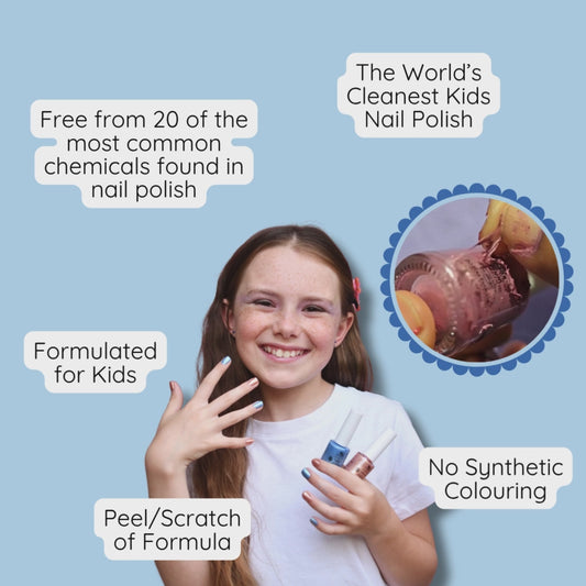 Mermaid Blue Water-Based Kids Nail Polish