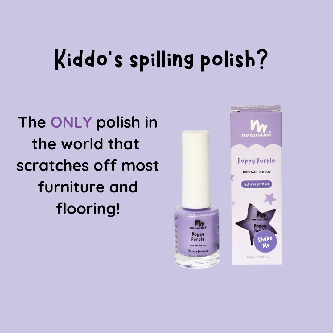 Purple Water-Based Kids Nail Polish