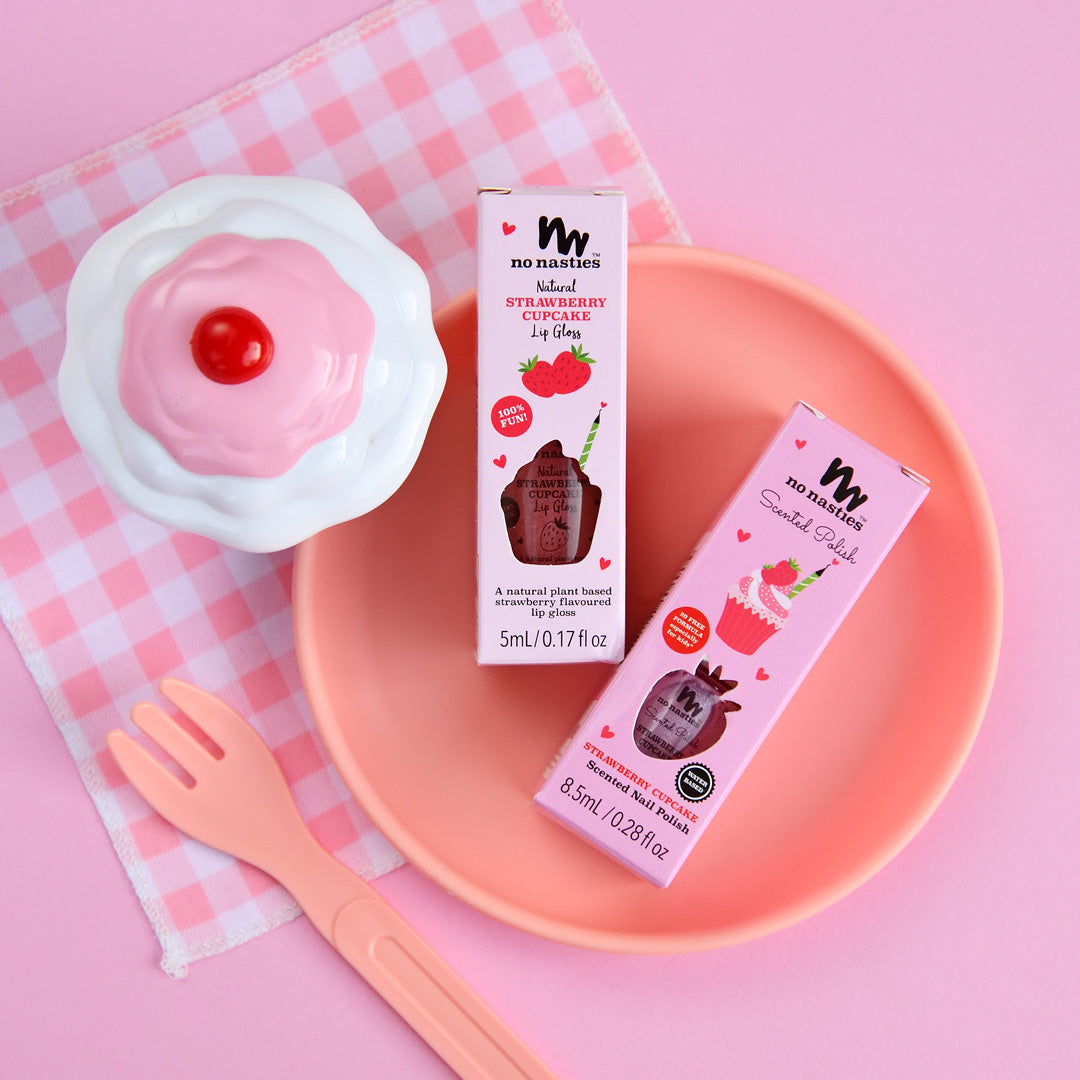 20 FREE Scented Kids Polish Strawberry Cupcake - Pastel Pink