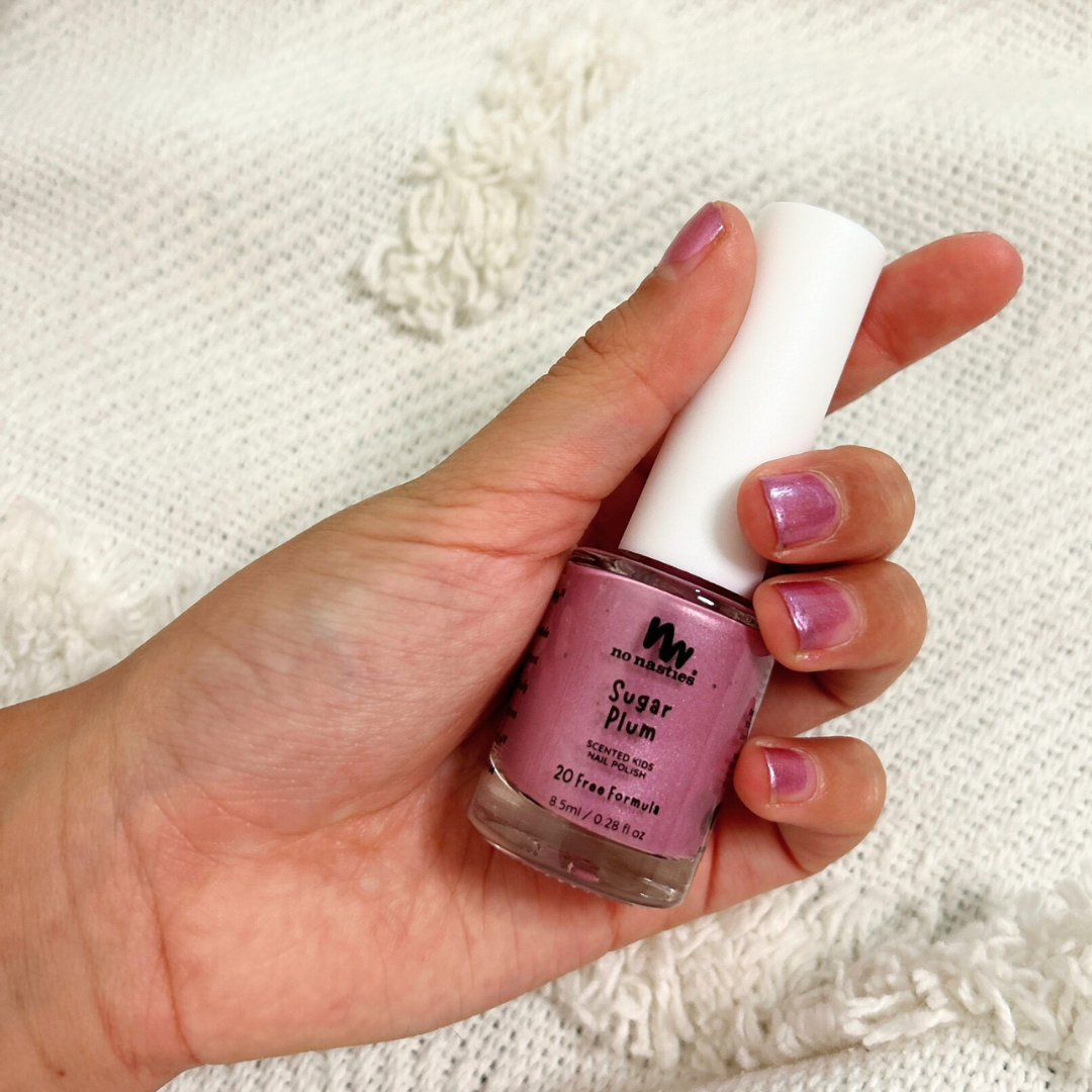 Limited Edition Christmas Sugar Plum Scented Kids Polish - Pastel Plum Coloured
