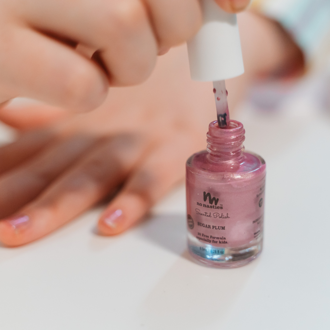 Limited Edition Christmas Sugar Plum Scented Kids Polish - Pastel Plum Coloured