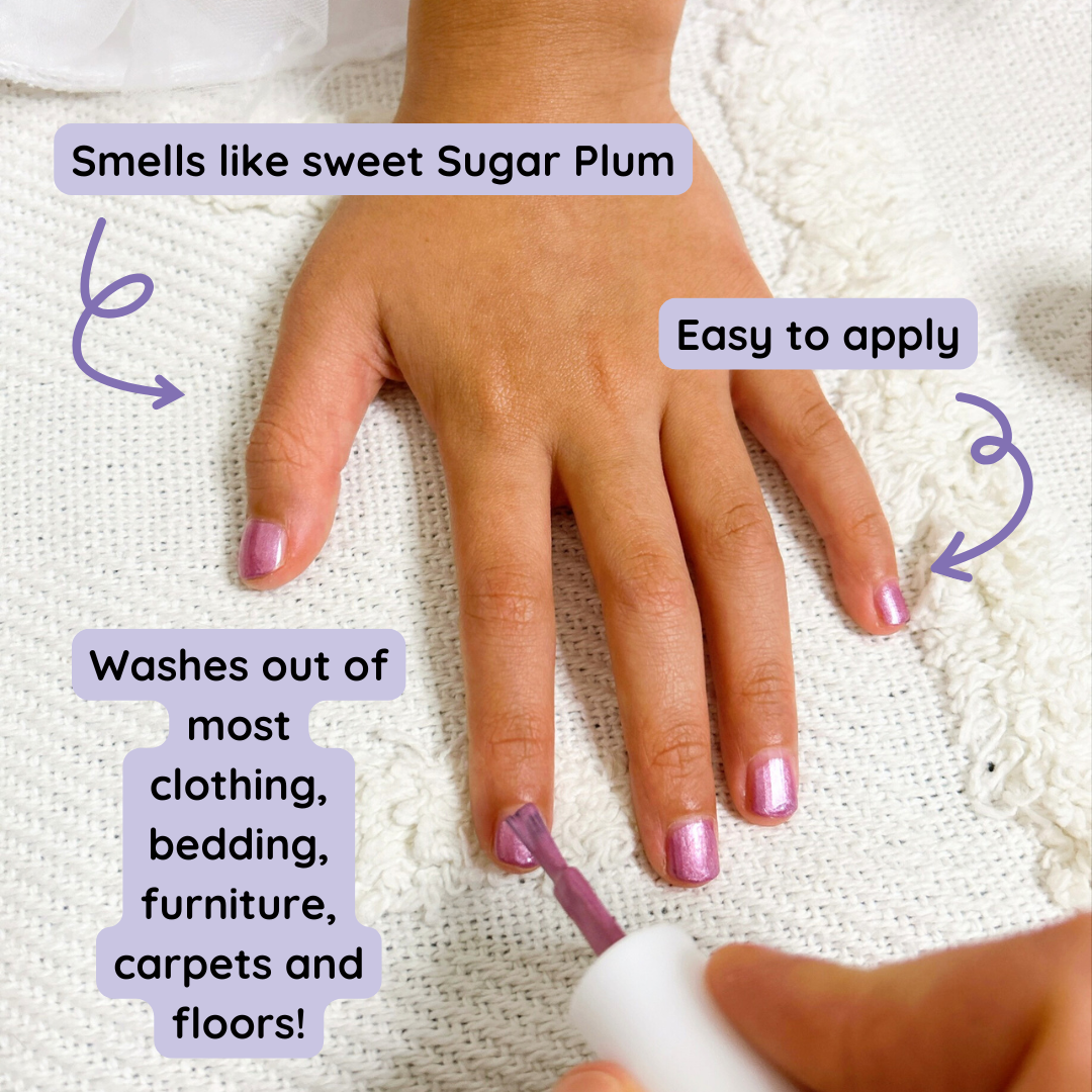 Limited Edition Christmas Sugar Plum Scented Kids Polish - Pastel Plum Coloured