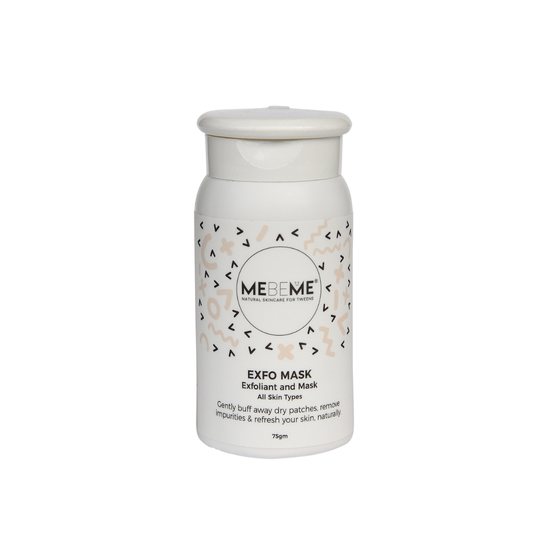 Natural tween skincare exfoliant mask 2-in-1 packaging