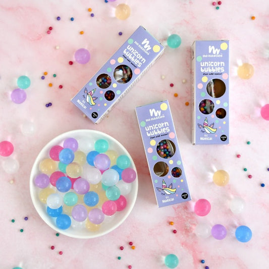 Unicorn bubbles water beads