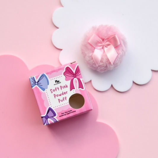 How to apply pressed powder blush with a powder puff for kids