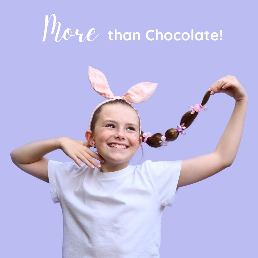 Easter Bunny Bobbles Elastics & Bunny Nail Stickers Gift Set