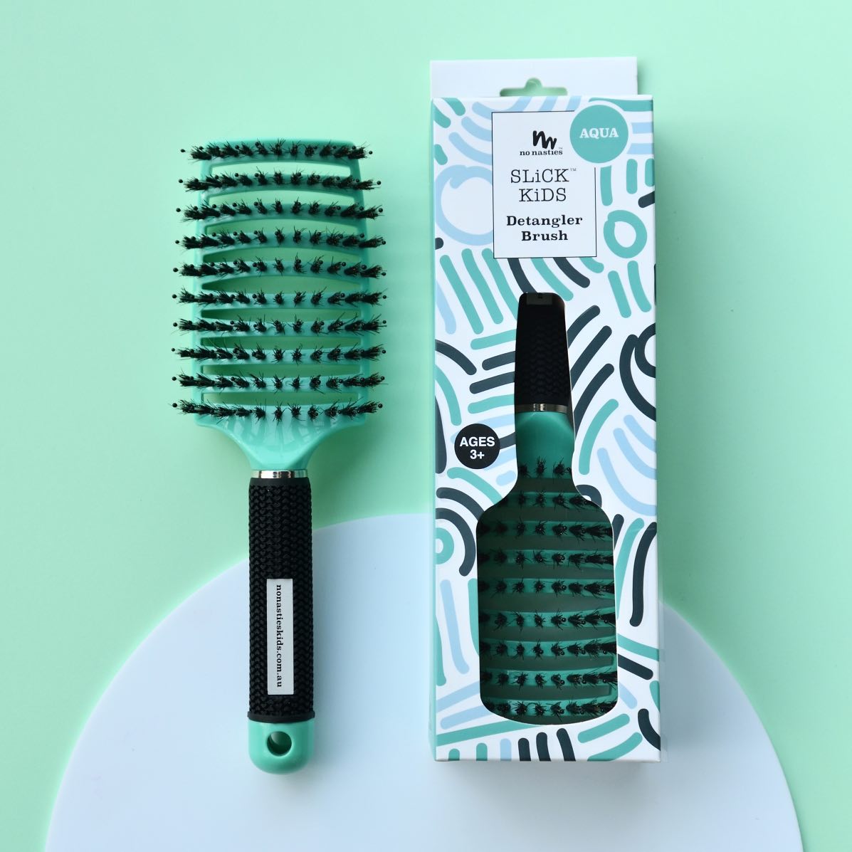 Aqua detangler hair brush for wet or dry hair