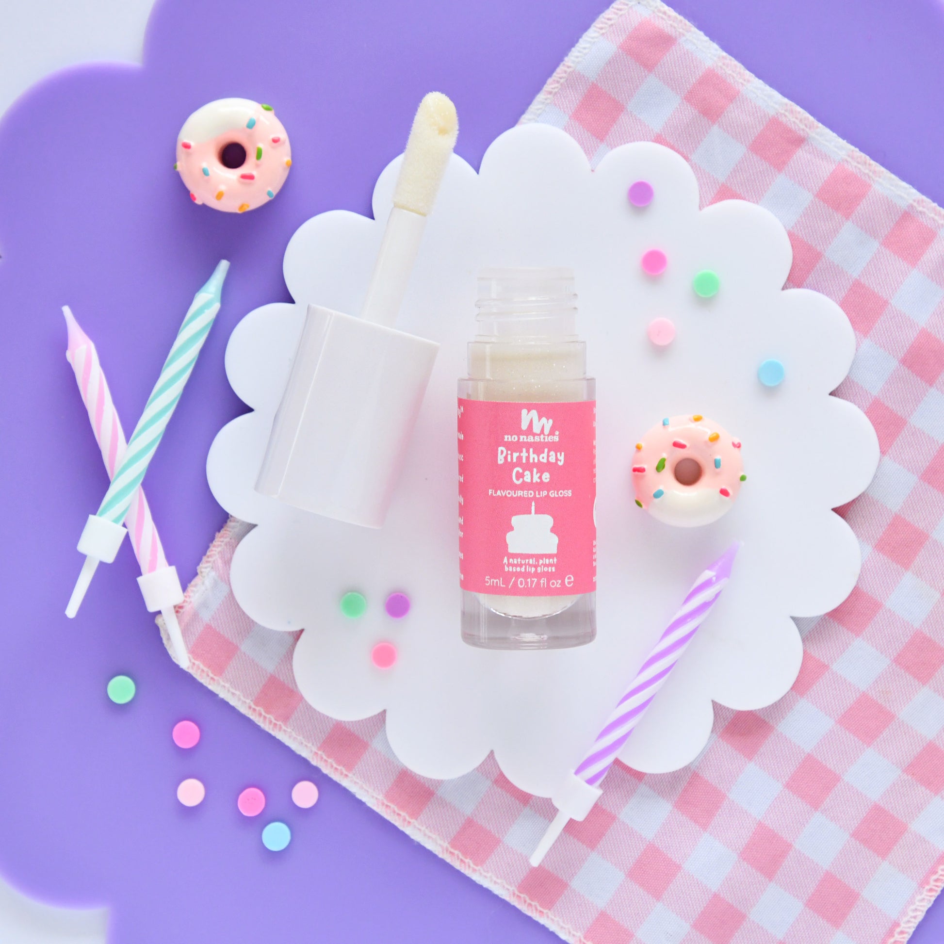 Natural Lip Gloss Birthday Cake