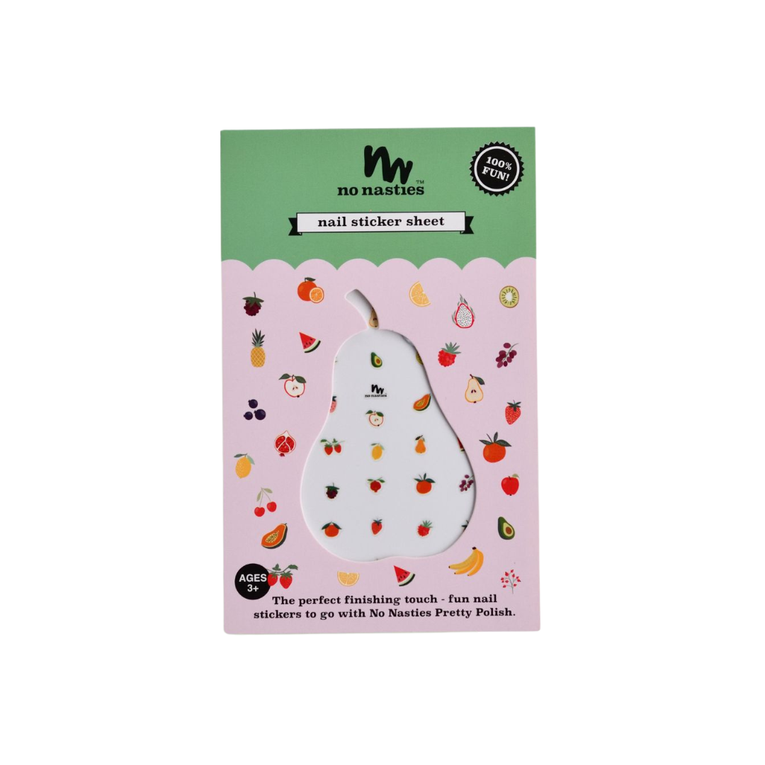 Kids nail stickers with fruity designs