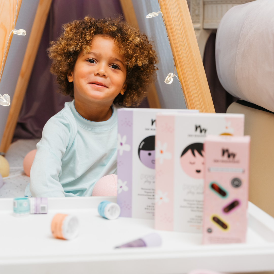 Nancy Purple Natural Pressed Powder Kids Makeup Palette Kit