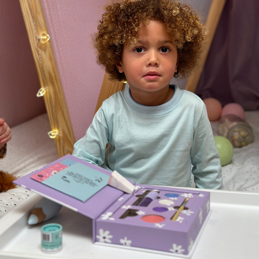 Nancy Purple Kids Makeup Deluxe Box and Twinkle Sprinkle Brush Set