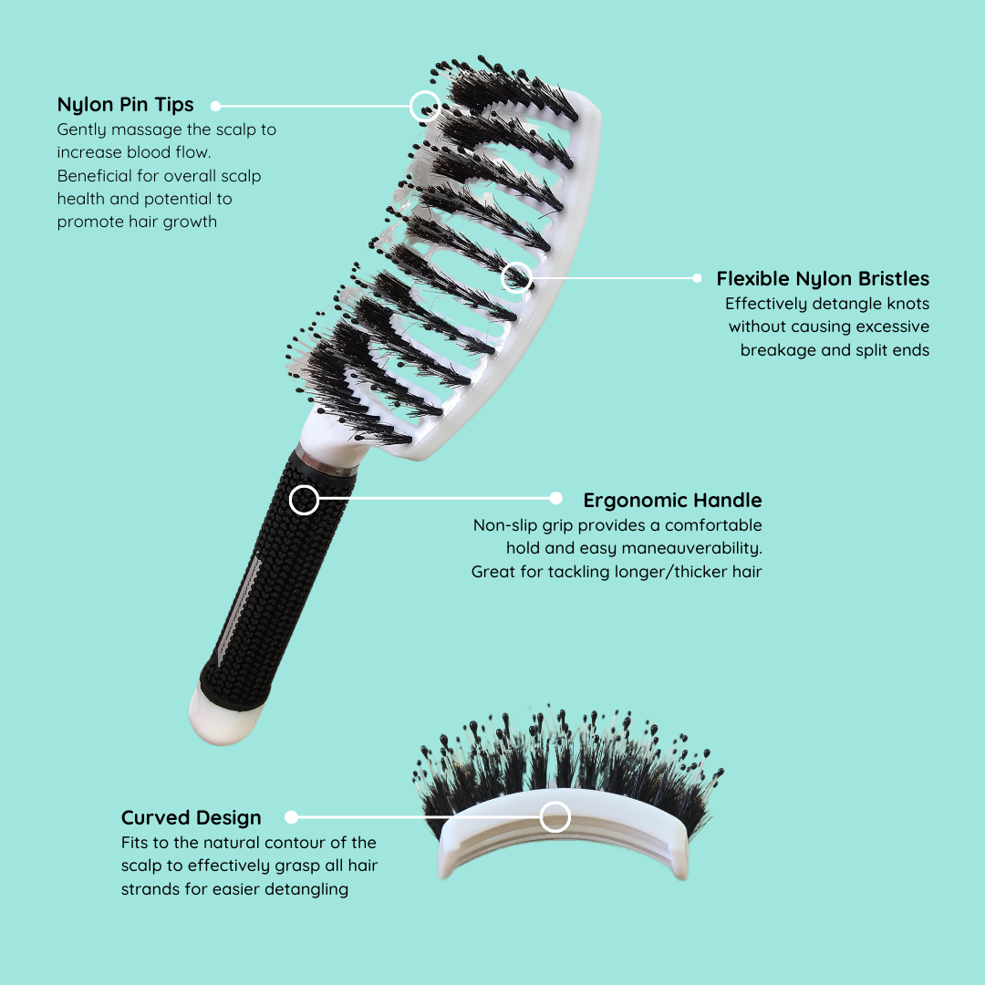 No Nasties Kids detangler hair brush product shot