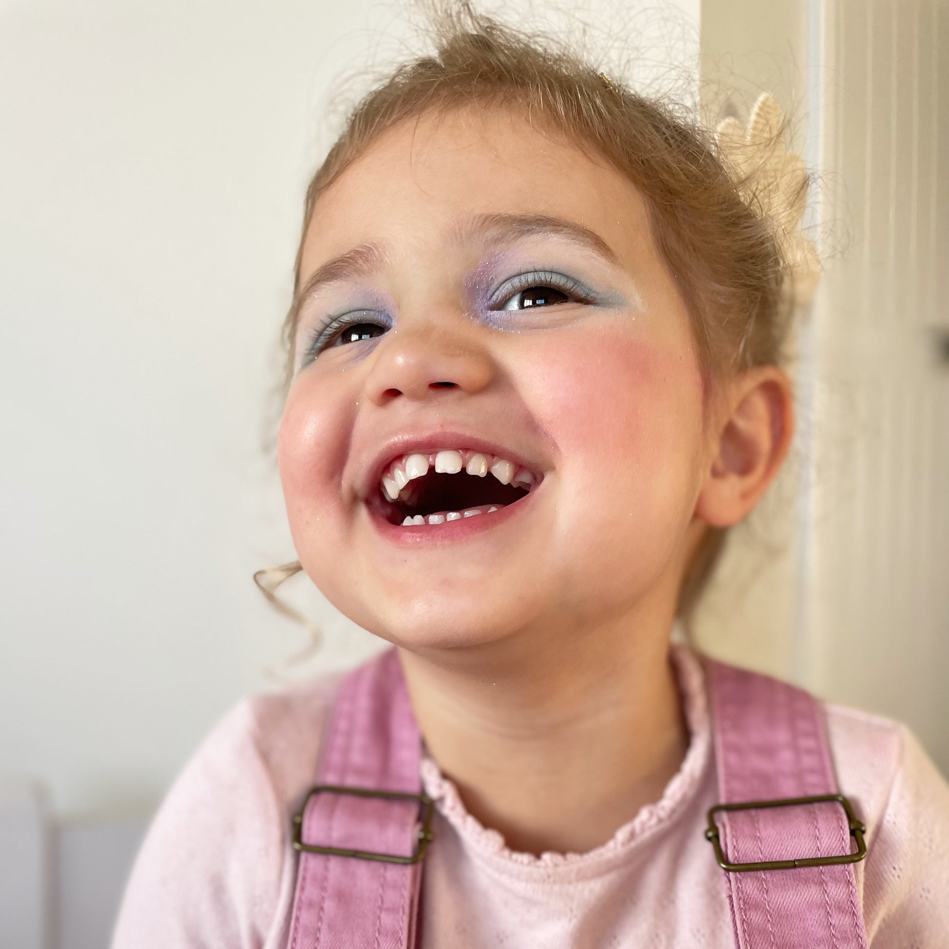 Blue and purple kids pressed powder eyeshadow shades