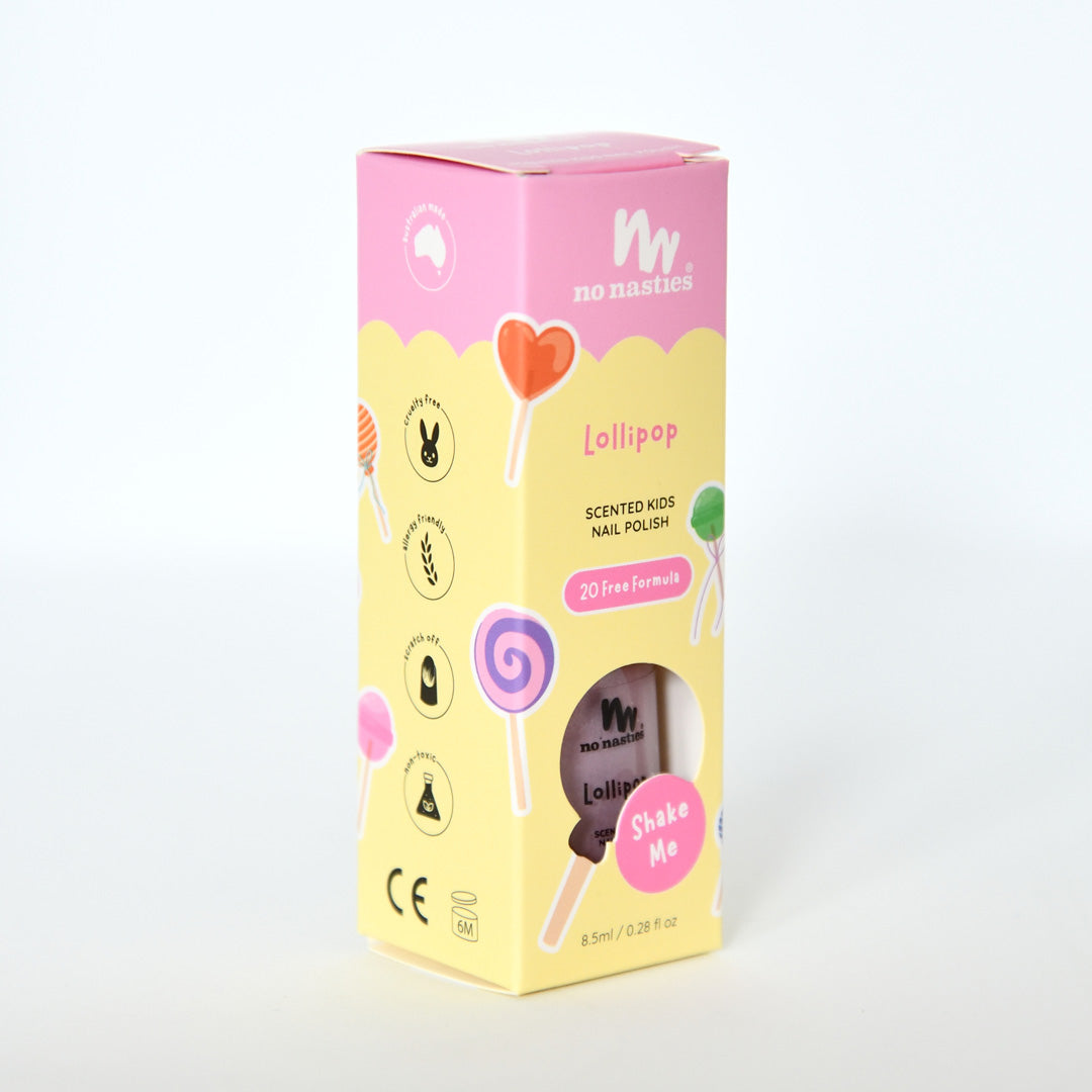 Toxin Free Scented Kids Polish Lollipop - Candy Ice Pink