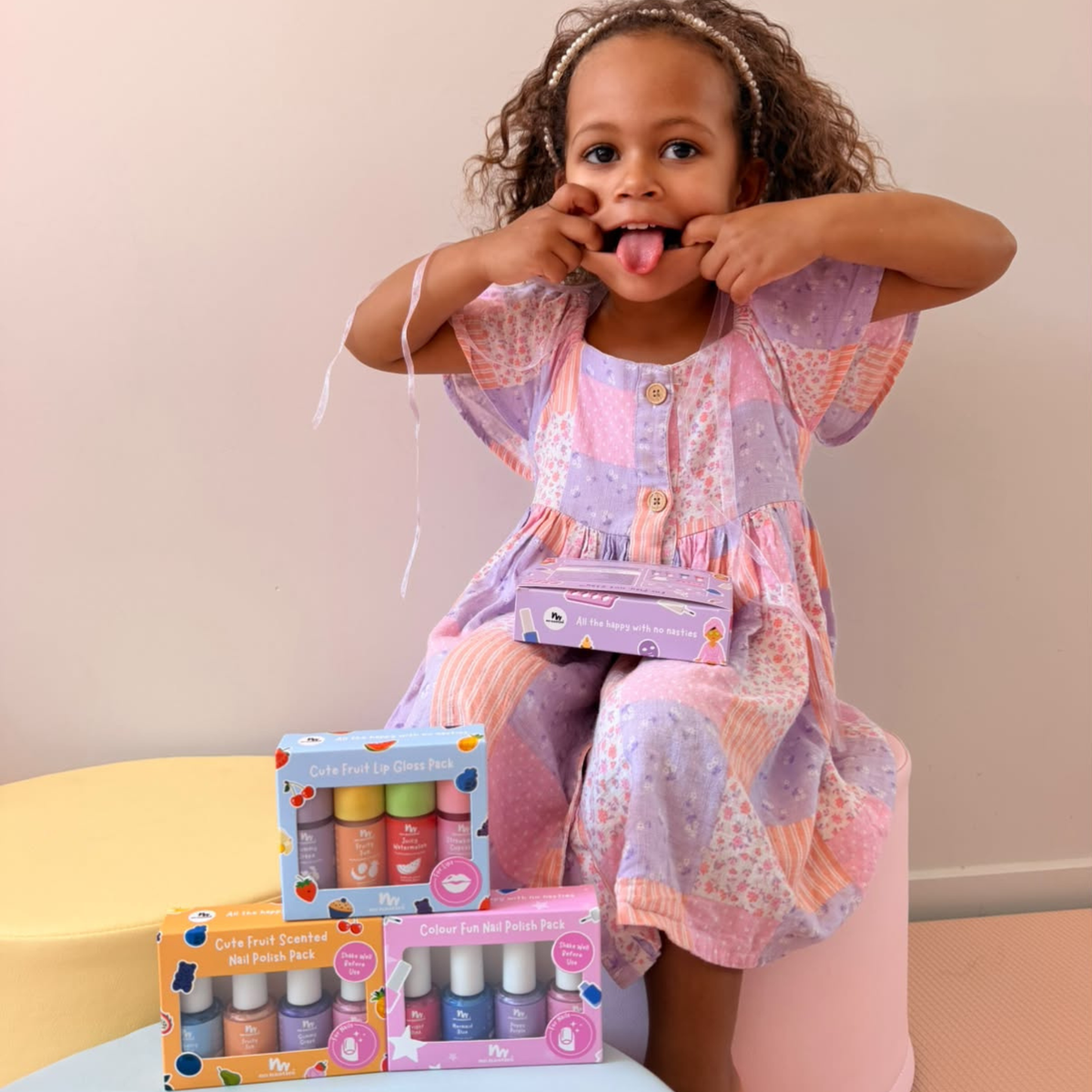 4 Pack Water-Based Scented Cute Fruit Kids Nail Polish Gift Set