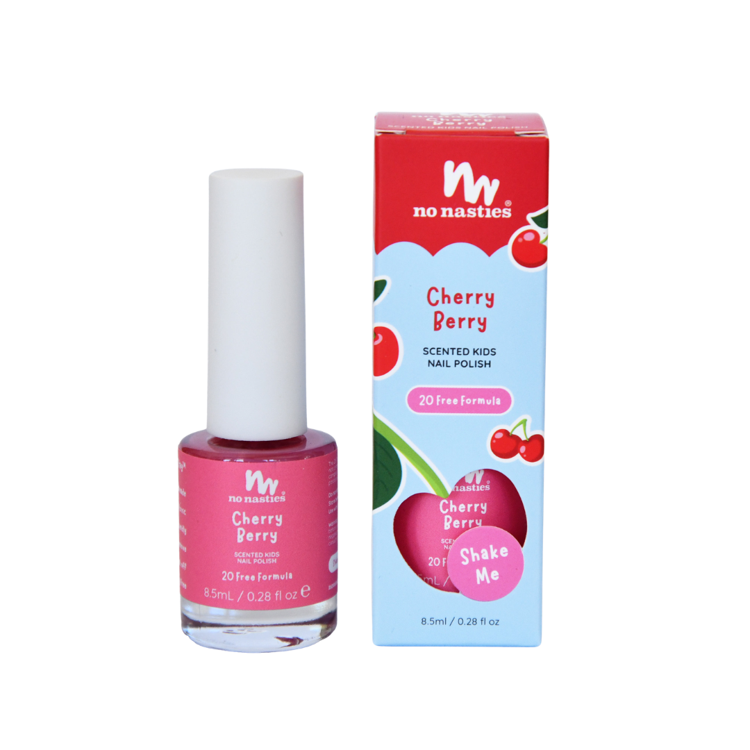 Toxin Free Scented Kids Polish - Cherry Berry - Bright Pink