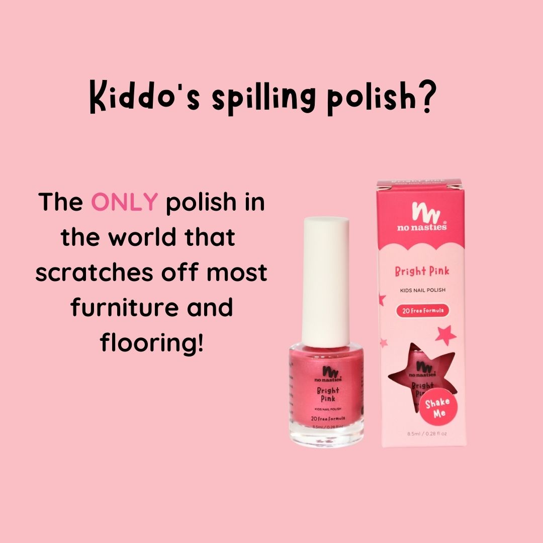 Bright Pink Water-Based, Scratch off Nail Polish for Kids - 8.5ml