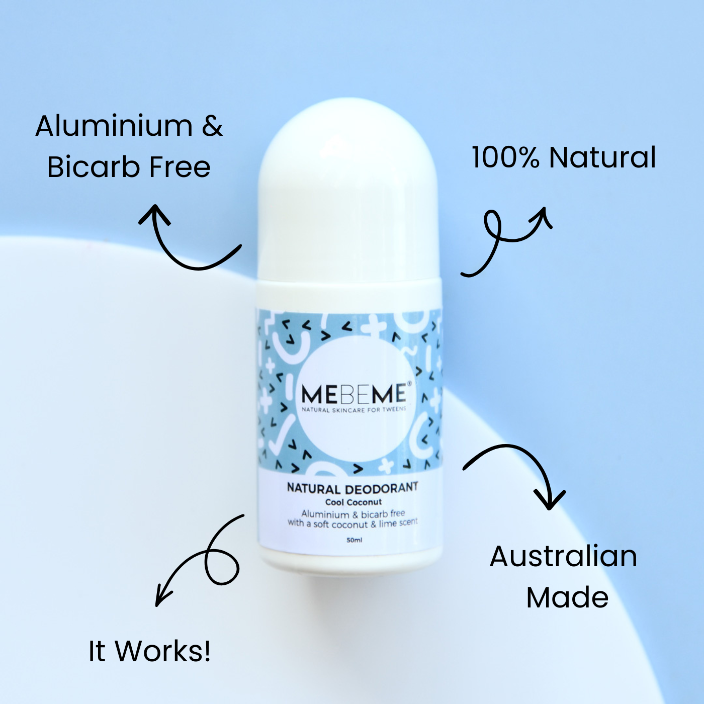Natural Bicarb Free Tween Deodorant Cool Coconut 50ml