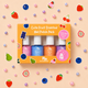 4 Pack Water-Based Scented Cute Fruit Kids Nail Polish Gift Set