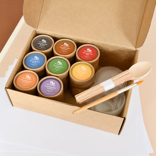 Plant-Based Natural Kids Paint Deluxe Kit - Natural & Safe
