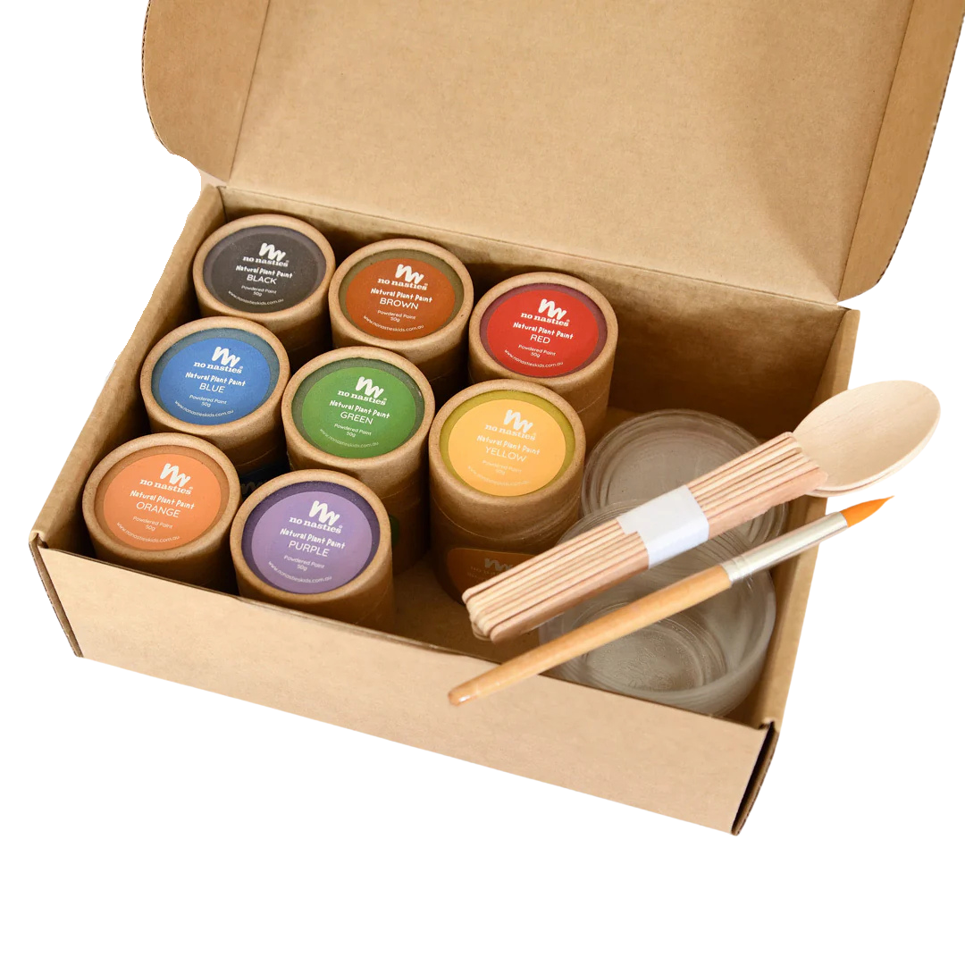 Plant-Based Natural Kids Paint Deluxe Kit - Natural & Safe