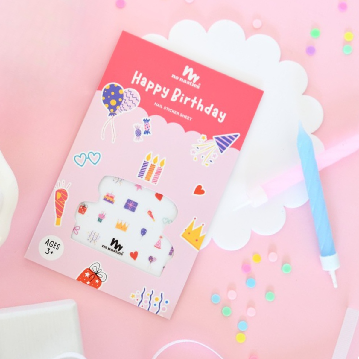 Cute Kids Birthday Nail Stickers