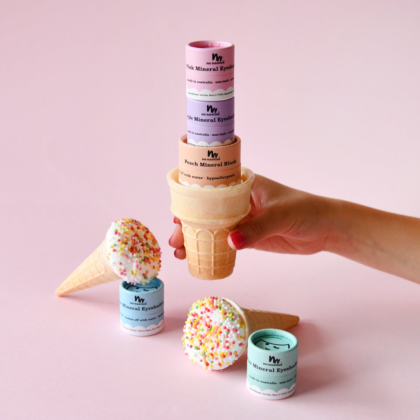 Pink Eco Natural Kids Makeup Pressed Powder