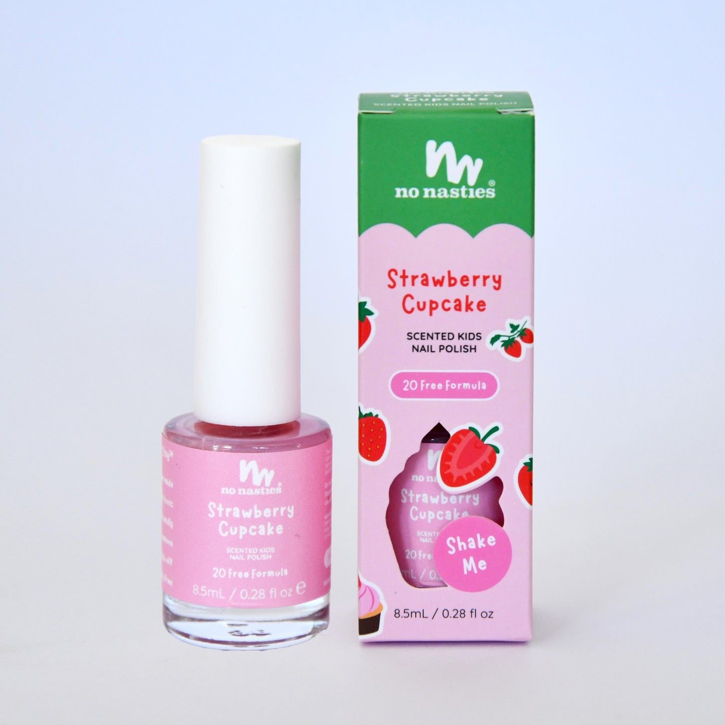 20 FREE Scented Kids Polish Strawberry Cupcake - Pastel Pink
