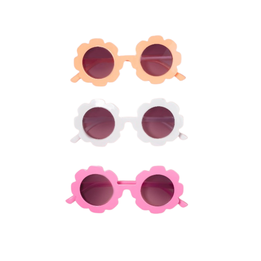 Flower shaped kids sunglasses product shot