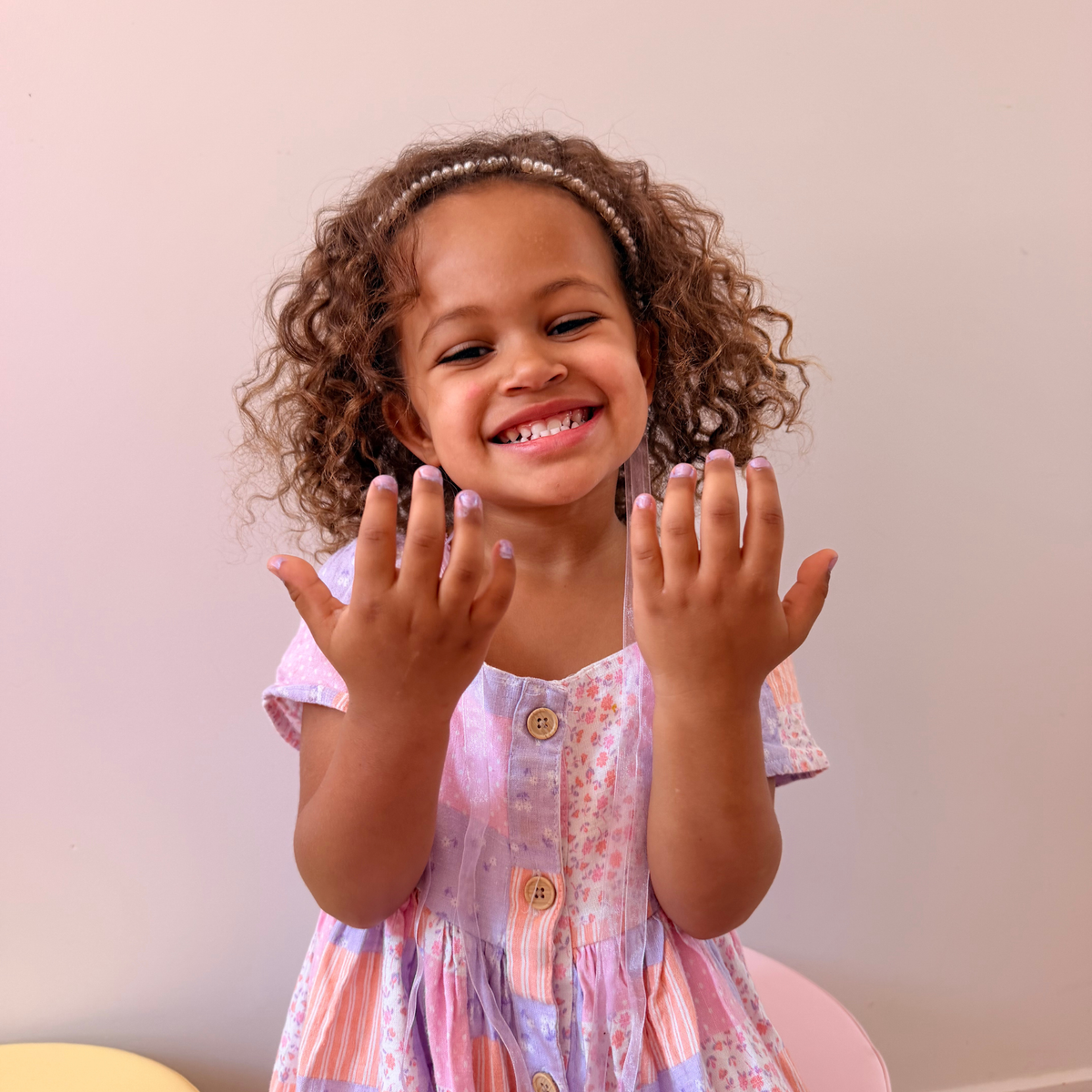 4 Pack Water-Based Kids Nail Polish in Blue, Purple, Pastel Pink and Bright Pink