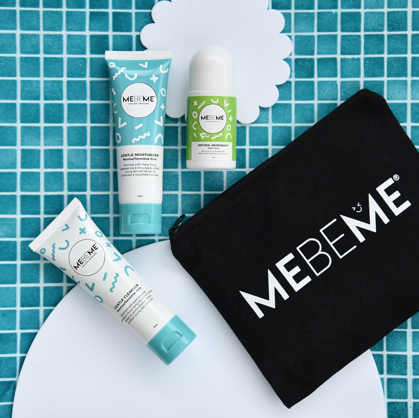MEBEME Try It All Gentle Natural Tween Skincare Pack With FREE Bag