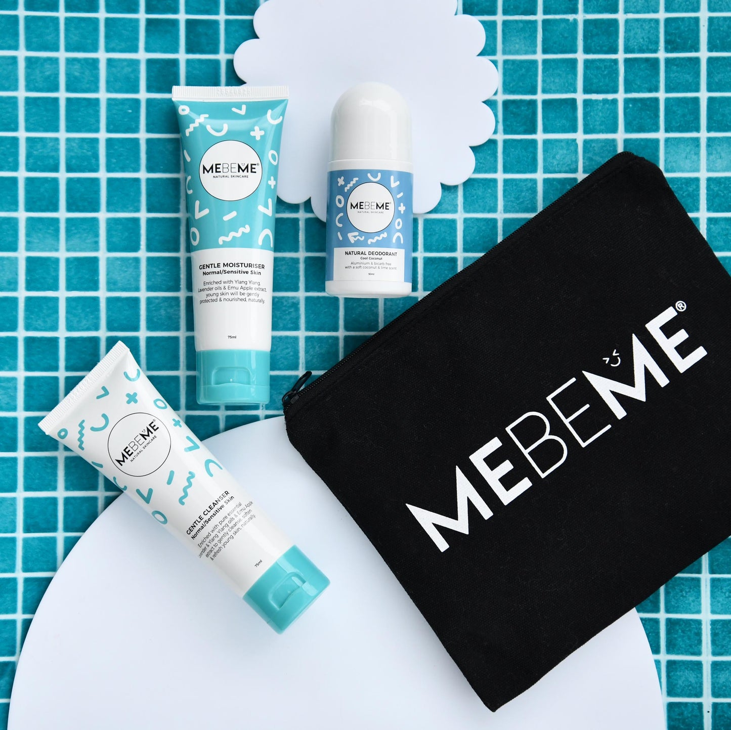 MEBEME Try It All Gentle Natural Tween Skincare Pack With FREE Bag