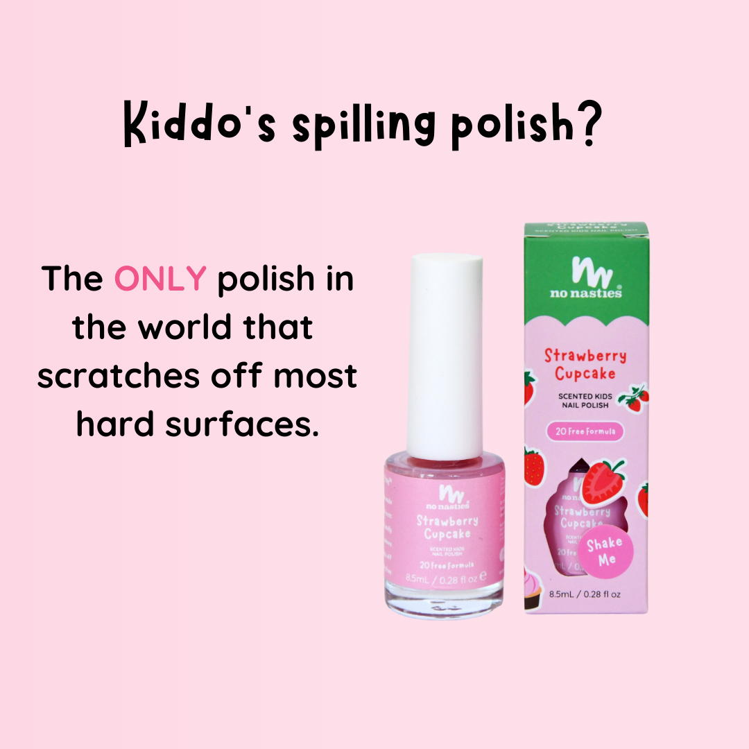 20 FREE Scented Kids Polish Strawberry Cupcake - Pastel Pink