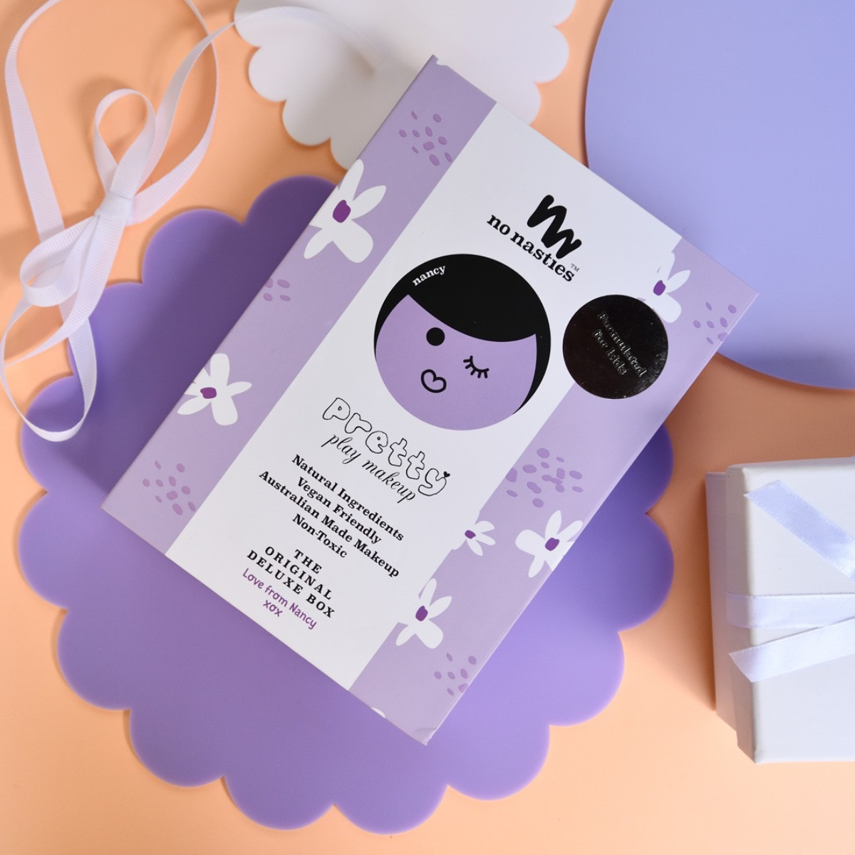 Nancy Purple Natural Pressed Powder Kids Makeup Palette Kit