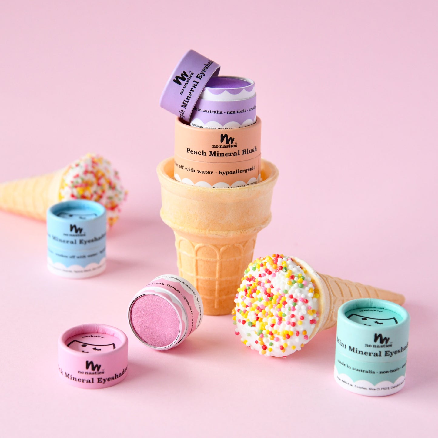 Pink Eco Natural Kids Makeup Pressed Powder