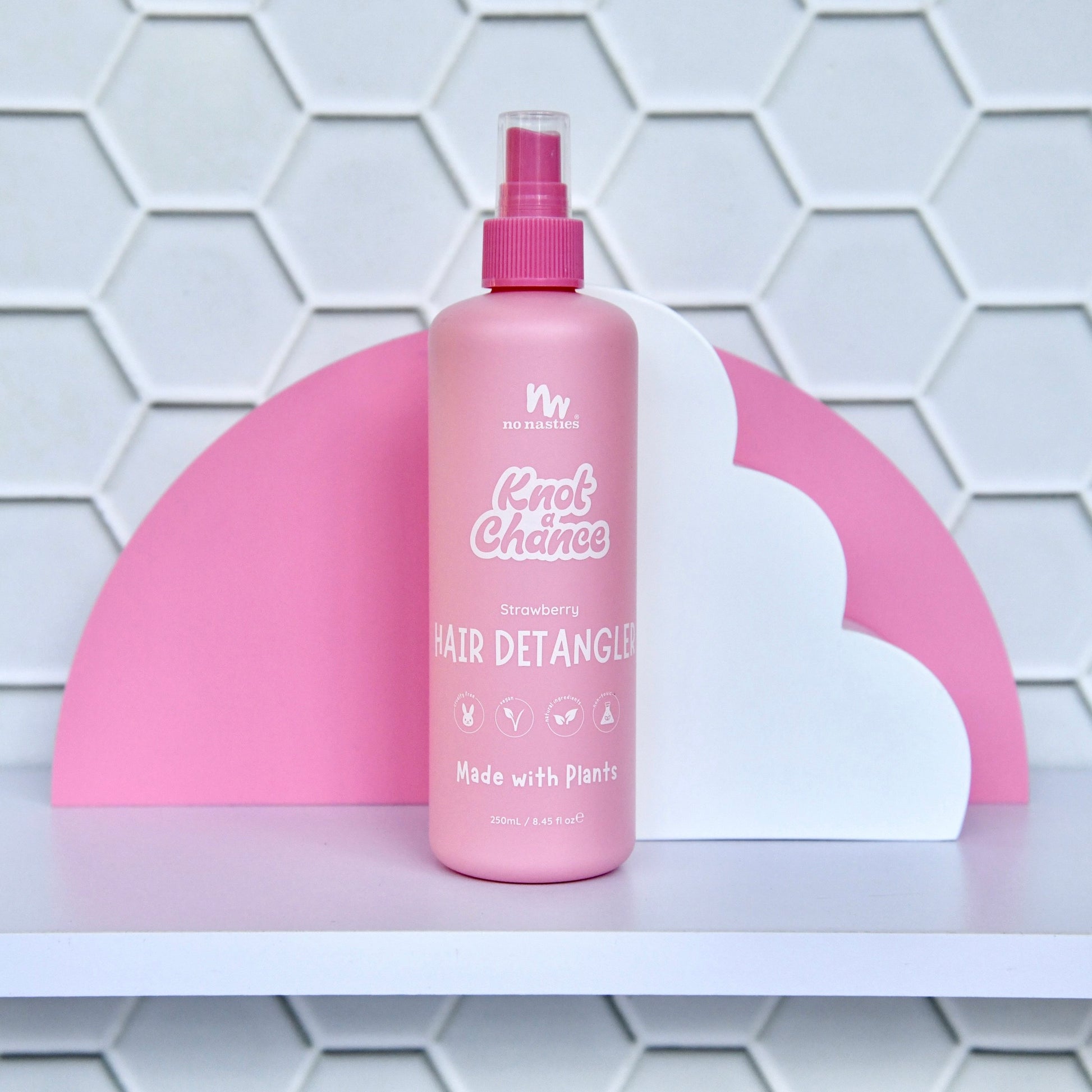 No Nasties Kids strawberry scented hair detangler bottle