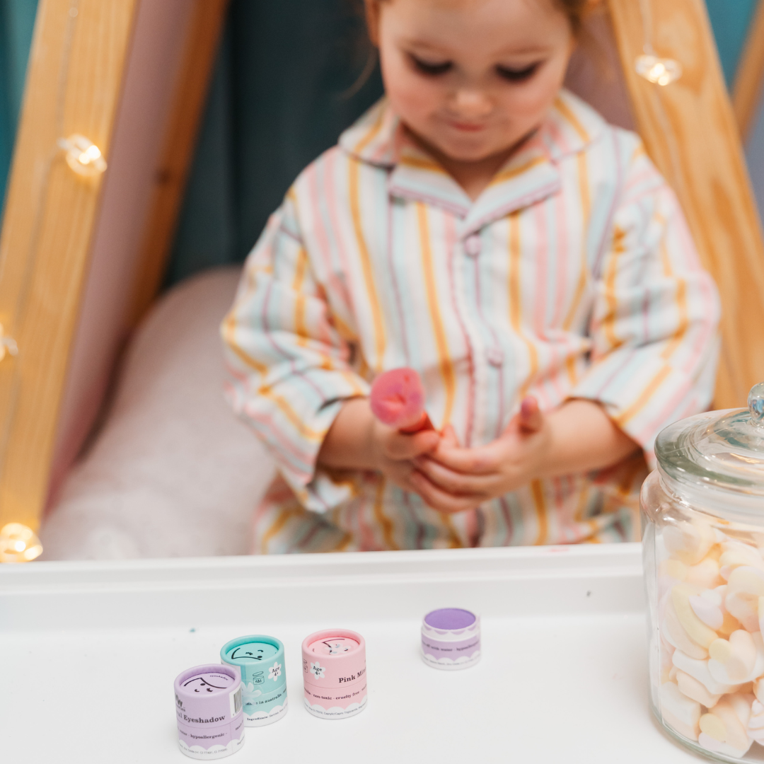 Pink Eco Natural Kids Makeup Pressed Powder