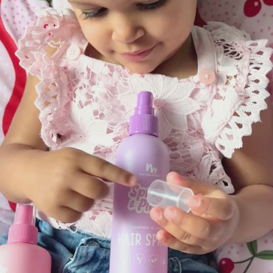 No Nasties Kids Plant Based Alcohol Free Hair Spray in Calming Lavender and Fresh Lime 200ml