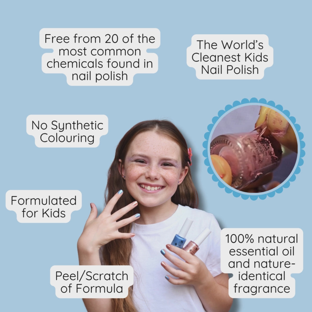 Toxin Free Scented Kids Polish - Blueberry Muffin - Blue