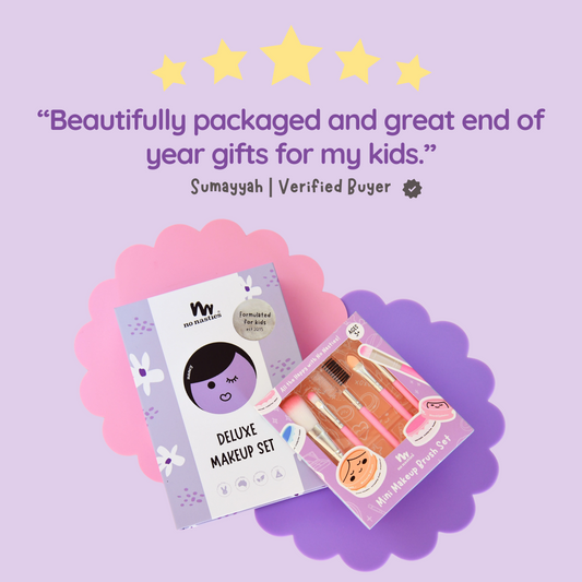 Nancy Purple Kids Natural Makeup Deluxe Box and Mini Brush Set Combo