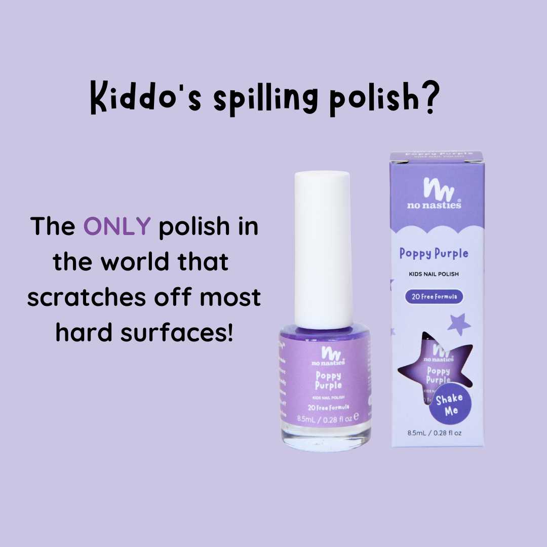 Purple Water-Based Kids Nail Polish