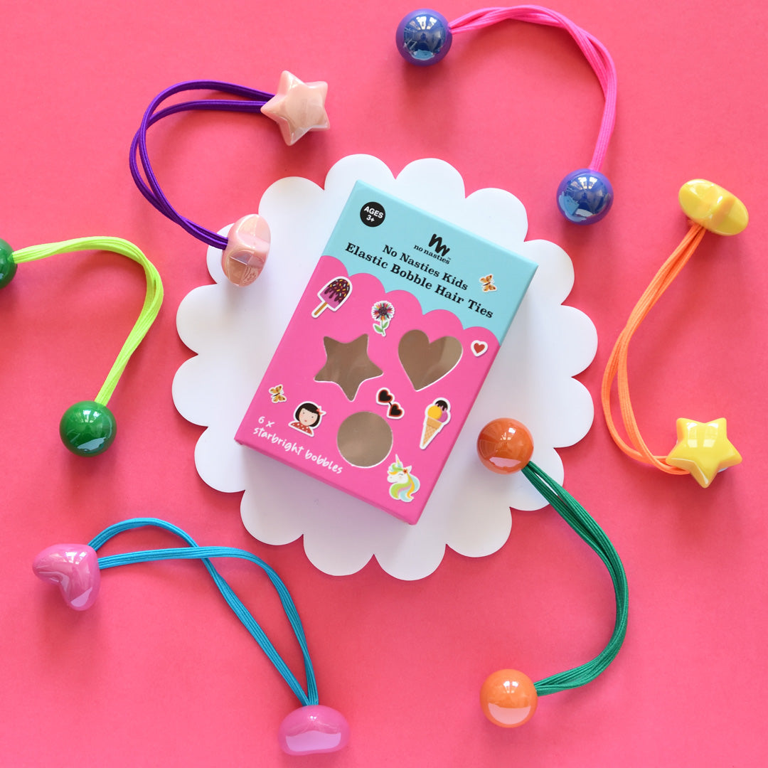 Cute Three Pack Bobbles Elastics Set for Kids