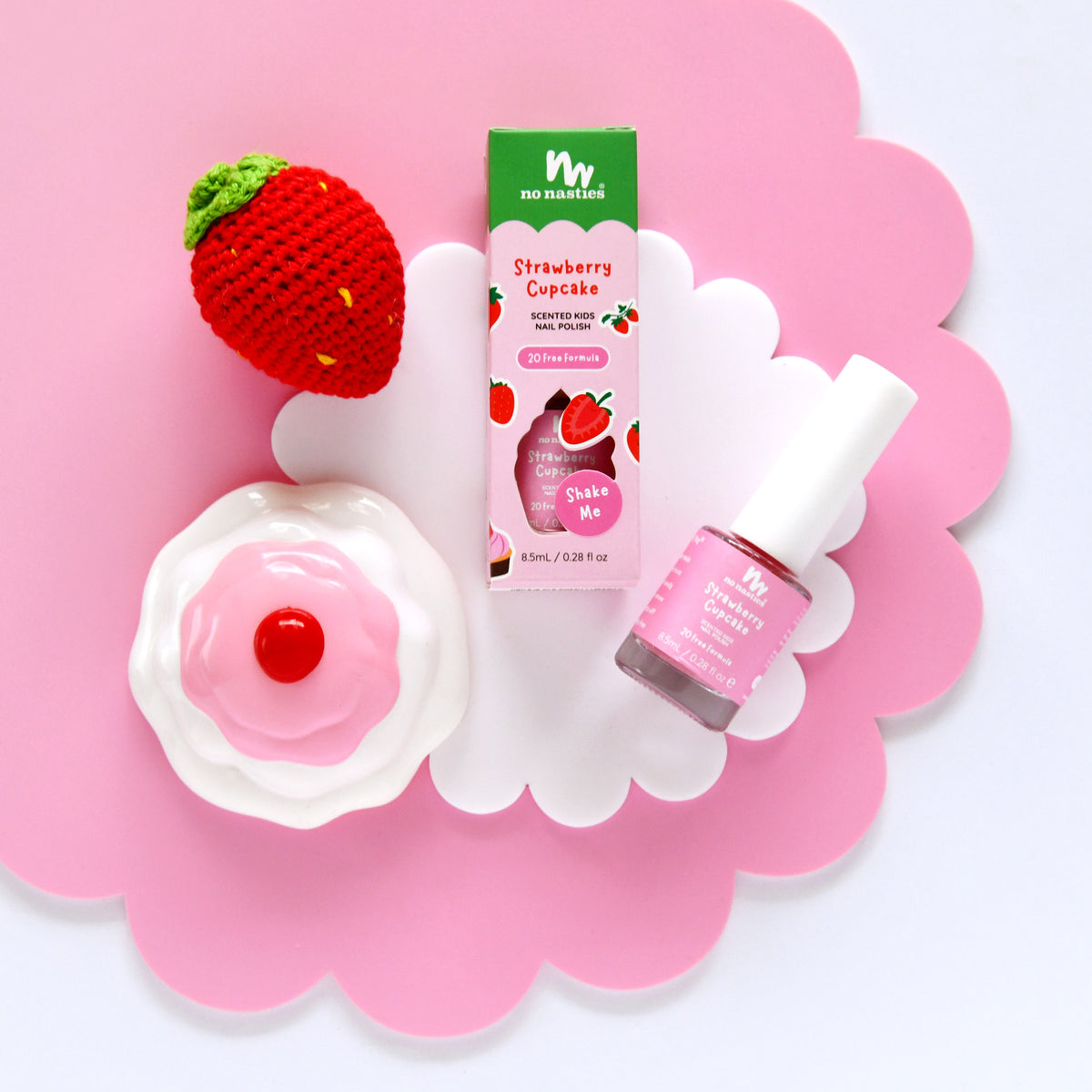 Toxin Free Scented Kids Polish Strawberry Cupcake - Pastel Pink